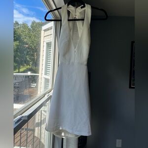White backless dress